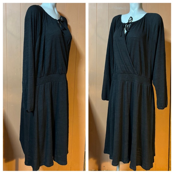 NWT LuLaRoe Black Jody Long Sleeve Jersey Knit Dress 2XL - Picture 3 of 8